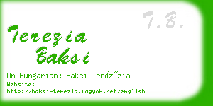 terezia baksi business card